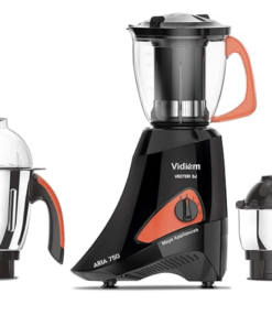 Vidiem Mixer Grinder 576 A Vector SJ (Black) | 750 watt mixer grinder 3 Leakproof Jars with self-lock for wet & dry spices, chutneys & curries | 5 Years Warranty